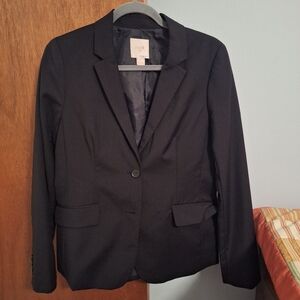 J Crew Suiting Women's 100% Wool Classic Black 2 Button Blazer Size 10